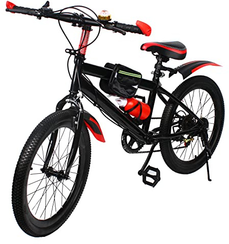 Bazargame Bicicleta de montaña para niños de 20 pulgadas, 6 velocidades, para adultos, altura regulable, unisex, hasta 85 kg