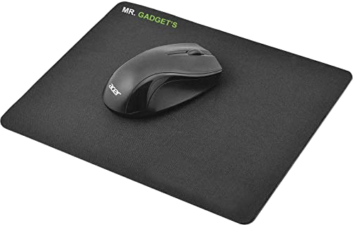 Mr. Gadget's Solutions® Black Mouse Mat Pad Neoprene Gel Slim Square Mouse Pad For Pc Optical Laser Mice