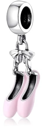 Charm Scarpette Ballerina Danza Classica Ballo Rosa in argento 925 - Les Folies per Pandora