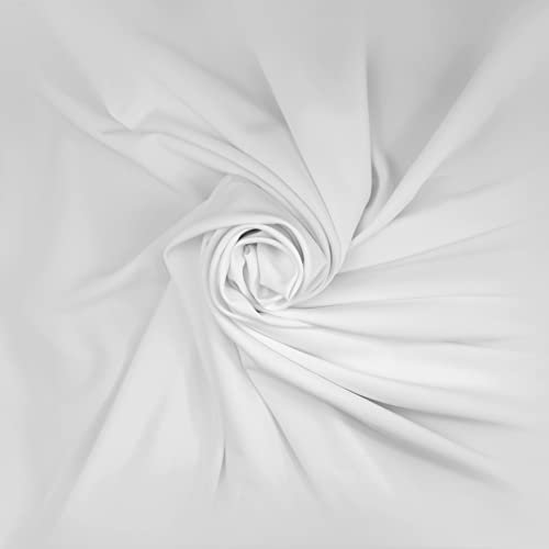 Rollmayer Stoff Fabric Meterware für Deko, Bekleidung und Basteln I Menge - 1 = 50cm Länge. Breite - 150cm I Kollektion Vivid, Weiß 1