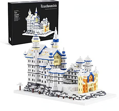 Pasyru Schloss Neuschwanstein Architektur Bausteine Bausatz, 4200+Teile Weltberühmtes Gebäude Modell Spielzeug, Modell zum Bauen Lernspielzeug für Kinder und Erwachsene (Z61069)