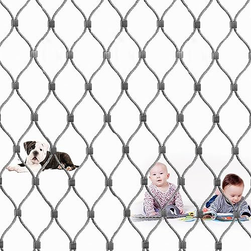 Malla de Acero Inoxidable, Red de Seguridad para Balcones, Malla 10 Cm, Valla Metálica para Terrazas, Gallinero, Protectora Seguridad Infantil, Jardin, Piscina, Ganadera ( Tamaño : H 0.8M x L 2M )
