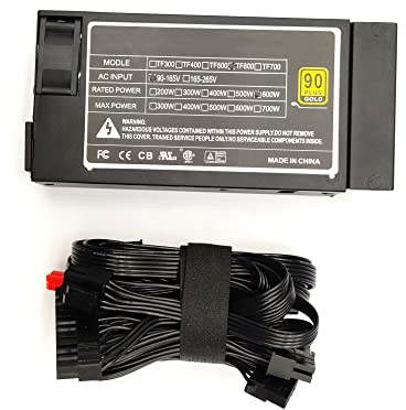 KLVN Alimentation Informatique Petite Ordinateur 1U PSU Fléchir -AX 600w pour ITX PC Alimentation modulaire Petit Ordinateur 1U PSU