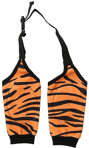 Qcwwy Hunde-Erholungs-Hülse für die Vorderbeine, Haustier Verhindert das Lecken von Wunden, Ellenbogenbandage, Schutz Im Tiger-Stil, Weich, Elastisch, Atmungsaktiv, Verhindert das (L)