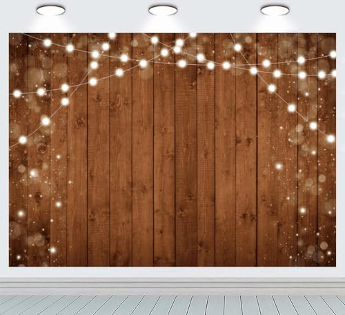 INRUI Fotohintergrund aus braunem Holz 2,4 x 1,8 m
