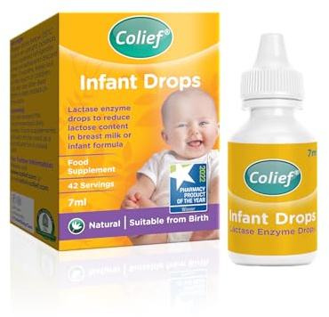 Colief Infant Drops | Lactase Enzyme Drops | Natural Colic Relief for Babies | Reduces Bloating, 7ml