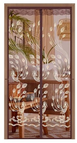 Umimiss Fly Screens for Doors - Door Fly Screen Curtain, Magnetic Patio Door Fly Screen to Stop Flies, Cat Door Screen, Sliding Door Hands Free Screen Mesh Partition (90 × 210 Cm)
