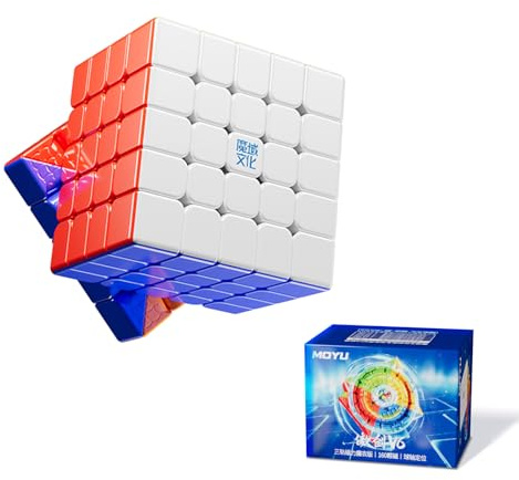 Moyu Aochuang V6 5x5 Magnetischer Speed ​​Cube ohne Aufkleber mit UV-Beschichtung, 5 x 5 Flagship Edition-Würfel, 160 Magnete, Antihaft-Design, Magic Cube mit Einstellbarer Elastizität