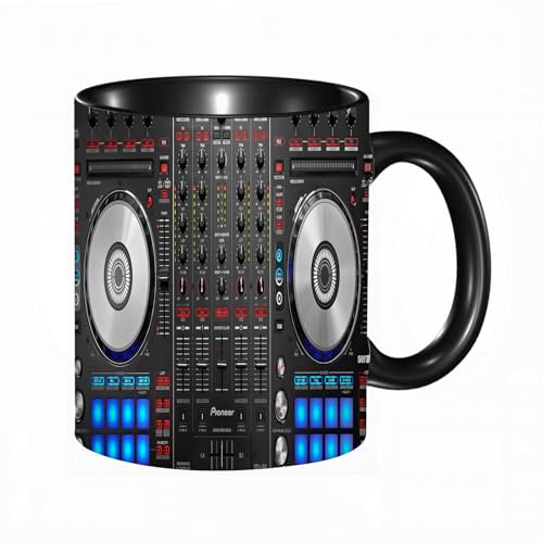 HRRASFAZF Tasse à Café | Tasse Céramique Fine | Cadeau Original | 330ml | Mug avec Anse | Cadeau Original pour Homme et Femme | équipement de musique dj pioneer
