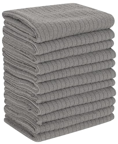 Adore Home 4 x Micro Fibre Cloths Cleaning Grey Washable Soft Microfibre Polish Car Duster