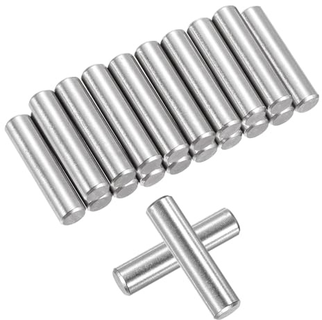 QUARKZMAN 25 Stück 6mm x 25mm Regalbodenträger, Regalstifte Zylinderstift, Verstellbare Regalbodenhalter Bodenträger Edelstahl Silber (0,23 x 0,98 Zoll)