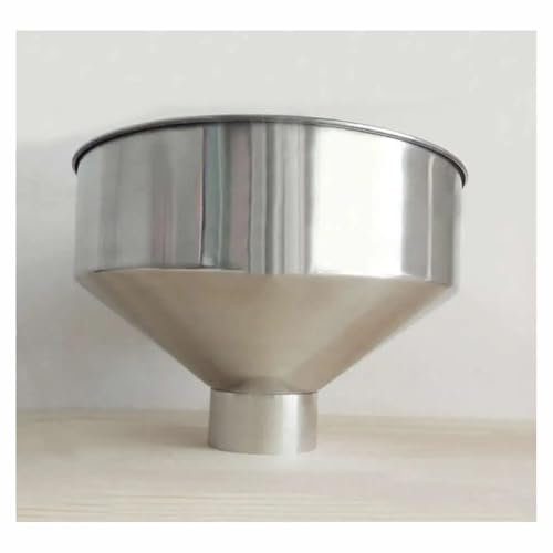 DYETEE Imbuto di Grandi Dimensioni in Acciaio Inossidabile 304 A Foro Largo for Macchinari Industriali di Raffinazione di Cereali E Alimenti(25x17.7cm)