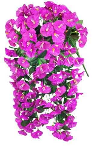 Fausses Grimpantes pour Un Usage en Extérieur, Gloire du Matin Réaliste, Décoration Réaliste pour Patio Pergola Balcon Porche Cour Gazébo