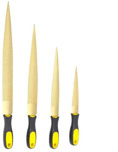 Sileduove Lima semicircolare per legno in acciaio al carbonio, strumento manuale per la lavorazione del legno con manico protettivo per falegnameria fai da te (25,4 cm)