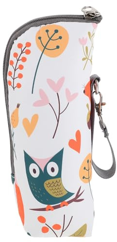 HIAKDOFT Borsa Termica Isolante per Bottiglia con Cerniera Custodia Portatile Alluminio Mantiene Caldo e Freddo Leggera e Facile da Trasportare per Mamme in Viaggio e Asilo Stampa Animali
