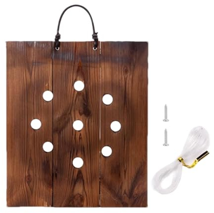 Kit de Montaje para Helecho Cuerno de – Panel Colgante de Madera Natural, Jardinera Colgante con Soporte para Helecho, Panel Decorativo para la vegetación, exposición botánica para Interiores,