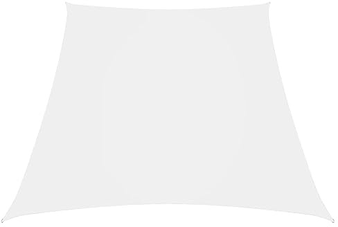 Auvent de Terrasse,Voile de Parasol Tissu Oxford trapèze 3/5x4 m Blanc,Marquise de Porte Exterieur pour Jardin, Terrasse, Balcon