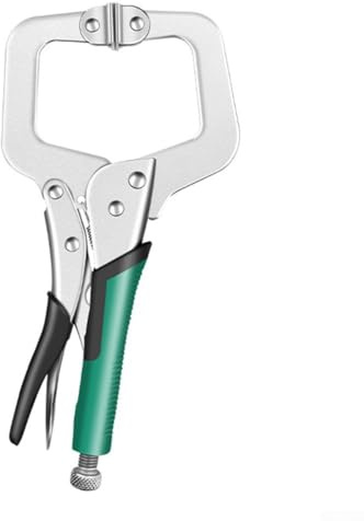 Vidonergy Large C-Clamp Locking Pliers, High-Carbon Steel Welding Pliers with Adjustable Screw and Trigger Release for Woodworking, Electrical and Installation Use(11 inch)
