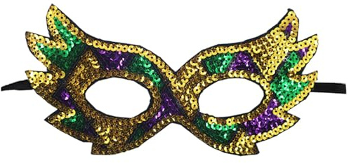 Karneval Halbmaske Gold Lila Grün Pailletten Augenmaske Venezianische Maskerade Maske für Damen Herren für Party Festliche Anlässe Karnevals Halloween Paare Maskerade Maske Fahrer Brille (One Size)
