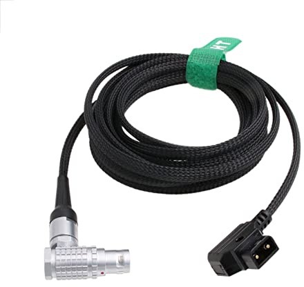 HangTon D-tap Right Angle 8 Pin Braided Power Cable for ARRI Alexa Mini LF Amira Camera 3m