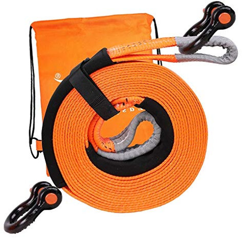 TOWROPE PLUS Autoabschleppseil, 5m Tow Strap, for Auto/SUV/Agrar Fahrzeug/Yacht, Heavy Duty Tow Gürtel 4x4, mit 2 Sicherheitshaken, 5t / 8t Optional (Size : 5m/5t)
