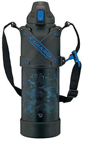 Zojirushi SD-HA15-BB Water Bottle, Seamless Water Bottle, Sports Type, Large Capacity, 3.5 gal (1.5 L), Direct Drinking, Stainless Steel Cool Bottle, Blue-Black, Integrated Washer, Easy to Clean, 2