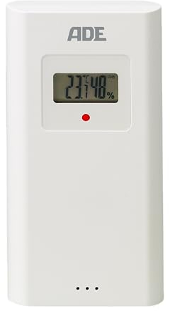 ADE Capteur extérieur WS1002 pour station météo remplacement | 3 canaux | avec écran | compatible avec ADE WS2301, WS2302 | blanc