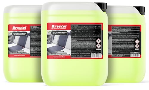 Brestol® Tornador Nettoyant pour tissus d'ameublement pour pistolets de nettoyage 15 l Prêt à l'emploi – Nettoyant pour moquettes, sièges en tissu, ciel de toit, textile