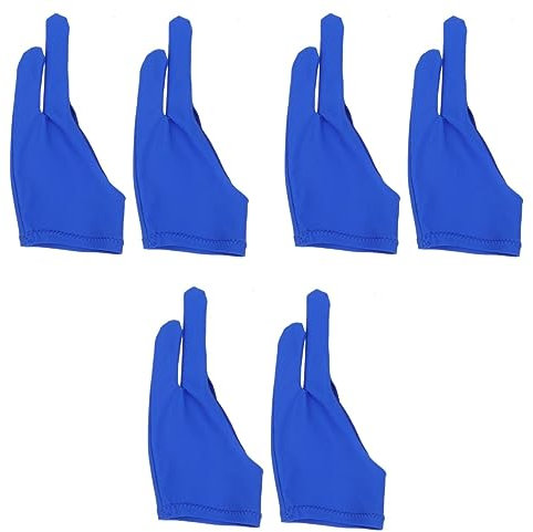 FRCOLOR 6pcs Drawing Glove Artist's Two Finger Glove Hand Moisturizing Comfortable Spandex Protects Tablet Surface Sweat