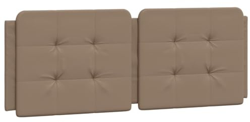 vidaXL Kissen für Kopfteil Zadar, Wandpolster Polsterpaneel Bettkopfteil, Rückenkissen Polsterkopfteil Wandkissen Schlafzimmer, Cappuccino-Braun 140cm Kunstleder