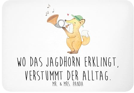 Mr. & Mrs. Panda Magnet Jagdhorn Melodie - Geschenk, Musiker, Kühlschrankmagnet, wandmagnet, holzmagnet, Musik, Jagdsignal, Tradition, Instrument, Entspannung, whiteboardmagnet, memomagnet, Lernen