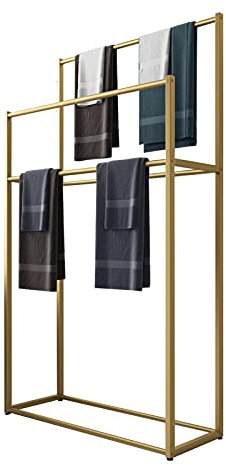 DKRAHRJJ Metal Towel Holder Floor Standing for Bathroom, 3-Tier 4 Towel Rail Hand Towel Rack,Bathroom Accessories,Pool Towel Rack Outdoor/D/75Cm/30Inch