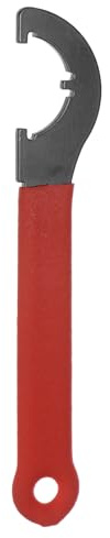 QUARKZMAN Chiave a Gancio C Chiave Inglese Custodia in Pelle Rossa 30mm Nuovo Modello Chiave a Brugola Dado in Acciaio Mandrino con Impugnatura Antiscivolo Rossa per Serraggio Tornio