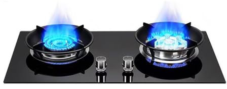 Cuisinière À Gaz 2 Brûleurs, Cuisinière À Gaz 5,2 KW, Cuisinière De Comptoir De Cuisine, Minuterie Indépendante Des Deux Côtés, Avec Protection Contre Les Flammes, For À Domicile(LPG)