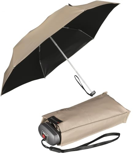 Knirps mini Taschenschirm Travel mit UV- und Hitze-Schutz - beige