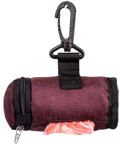 Happet Kotbeutelspender Tasche Bordeaux – Robuster Beutelhalter mit Cliphaken | Praktische Hundekotbeutel-Hülle mit Frontöffnung | Ideal für Spaziergänge, kompatibel mit Standardrollen