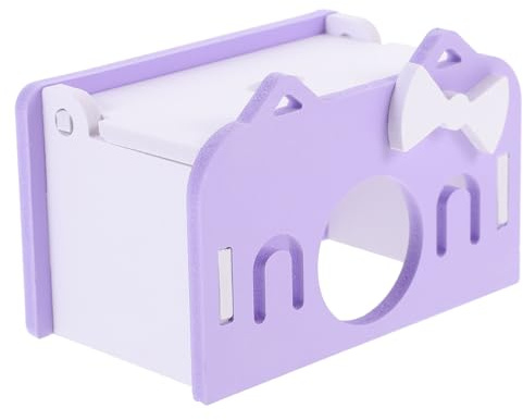 UKCOCO Nido de Hámster Escondite Funcional para Jaula, Casa de Plástico Color Púrpura, Tamaño Pequeño, Adecuado para Ejercicio y Descanso, Accesorio para Hámsters y Pequeños Roedores