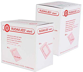 Noba Rudavlies sterile Wundpflaster 50 Stück (7 cm x 5 cm) + 50 Stück (10 cm x 6 cm)