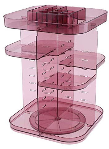 Tubayia Soporte giratorio 360 ° para maquillaje, organizador para pintauñas, pintalabios, maquillaje y pinceles