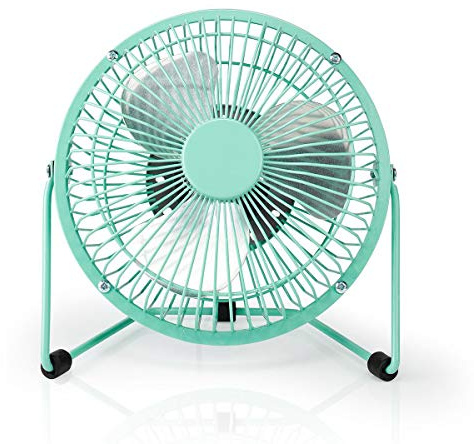 NEDIS Ventilador de mesa | Alimentación USB | Diámetro: 150 mm | 3 W | 1 Velocidad 1.00 m Turquesa