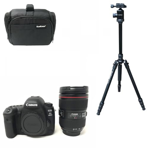 KamKorda Camera Bag + Tripod + 5D Mark IV DSLR Camera + EF 24-105mm f/4L IS II USM lens, 30.4MP Full-Frame CMOS Sensor, DIGIC 6+ Image Processor + 2 Year Warranty