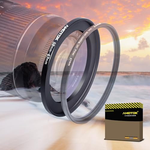58mm Lens to 67mm Camera Filters Ring Compatible All 58mm Camera Lenses to 67mm UV CPL ND Filter Accessory and 67mm Lens Hood(58-67mm)