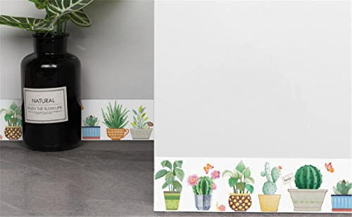 Guest Ruyunlai Wallpaper Border,Peel and Stick Cactus 12cm X 600cm
