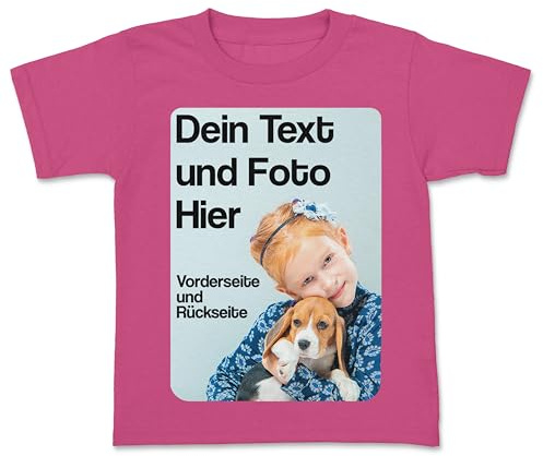 BLAK TEE Kinder Personalisierbares T-Shirt Selbst Gestalten mit Foto und Text T-Shirt