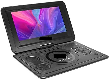 PAKLIF Lettore Dvd Portatile Lettore Dvd Portatile da 13,9 Pollici HD TV FM Radio SD Schermo LCD Girevole con Uno Schermo HD Rotante