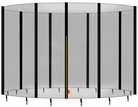 Baunsal® Trampolin Sicherheitsnetz Ø 183 185 244 250 275 277 300 305 335 337 366 370 396 400 427 430 457 460 487 490 (JS+EXD) Ersatzteile Netz Schutznetz Ersatznetz Gartentrampolin Outdoor