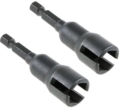 MEETOOT Juego de 2 destornilladores de tuerca de ala de vástago hexagonal para tuercas de panel, tornillos de ojo Q-Hanger C