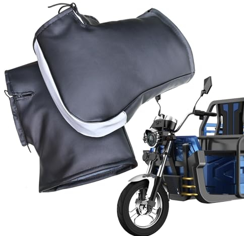 Schneemobil-Lenkermuffen,roller handschuhe,Wintermuffs für Schneemobile Motorradhandschuhe,wasserdichtes Ledergewebe,bequeme,verdickte Baumwollhandschuhe,winddicht,passend für den Lenker,Motorrad