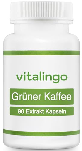 Grüner Kaffee Extrakt - Hochdosiert 50% Chlorogensäure - Deutsche Herstellung Laborgeprüft, 90 Kapseln