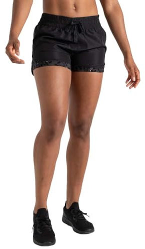 Dare 2b Pantalones Cortos Sprint Up 2 en 1 para Mujer, Color Negro